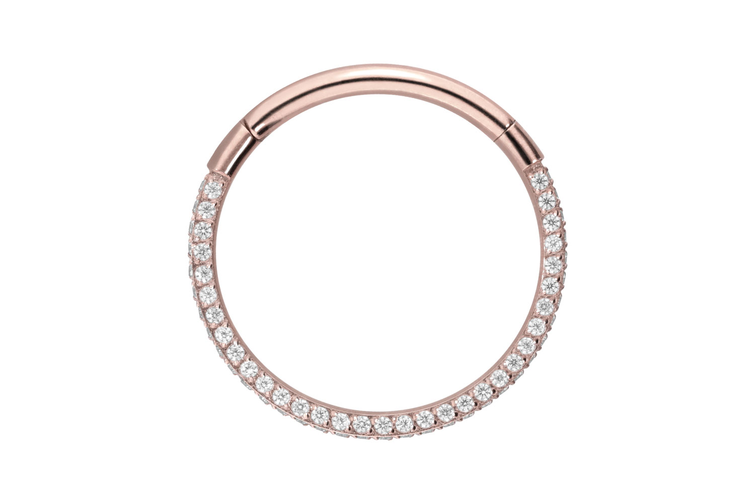 Titan Segmentring Clicker Piercing KRISTALLRAND